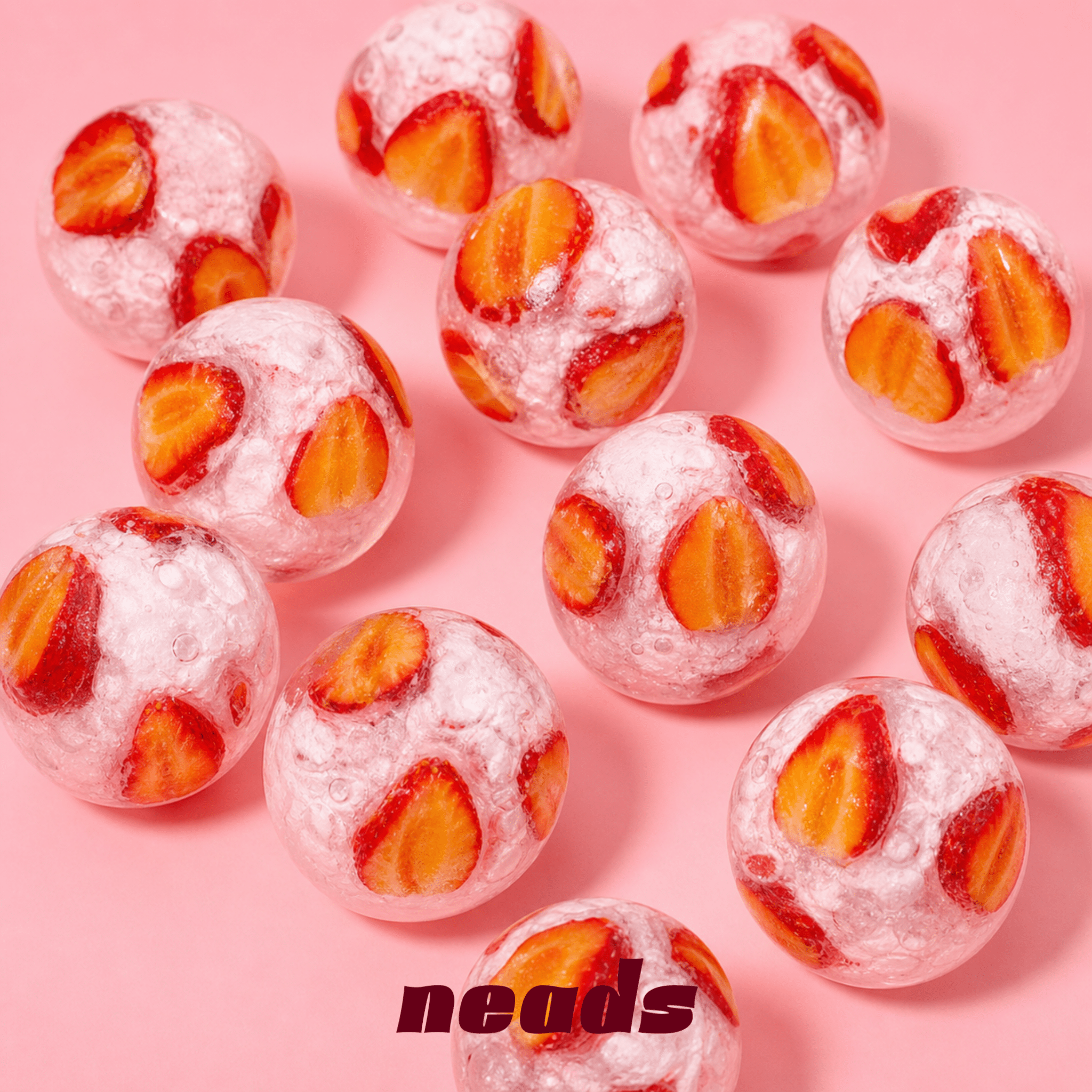 neads Strawberry Daifuku Dual-Texture Squishy Handcrafted Sensory Toy - neads studio