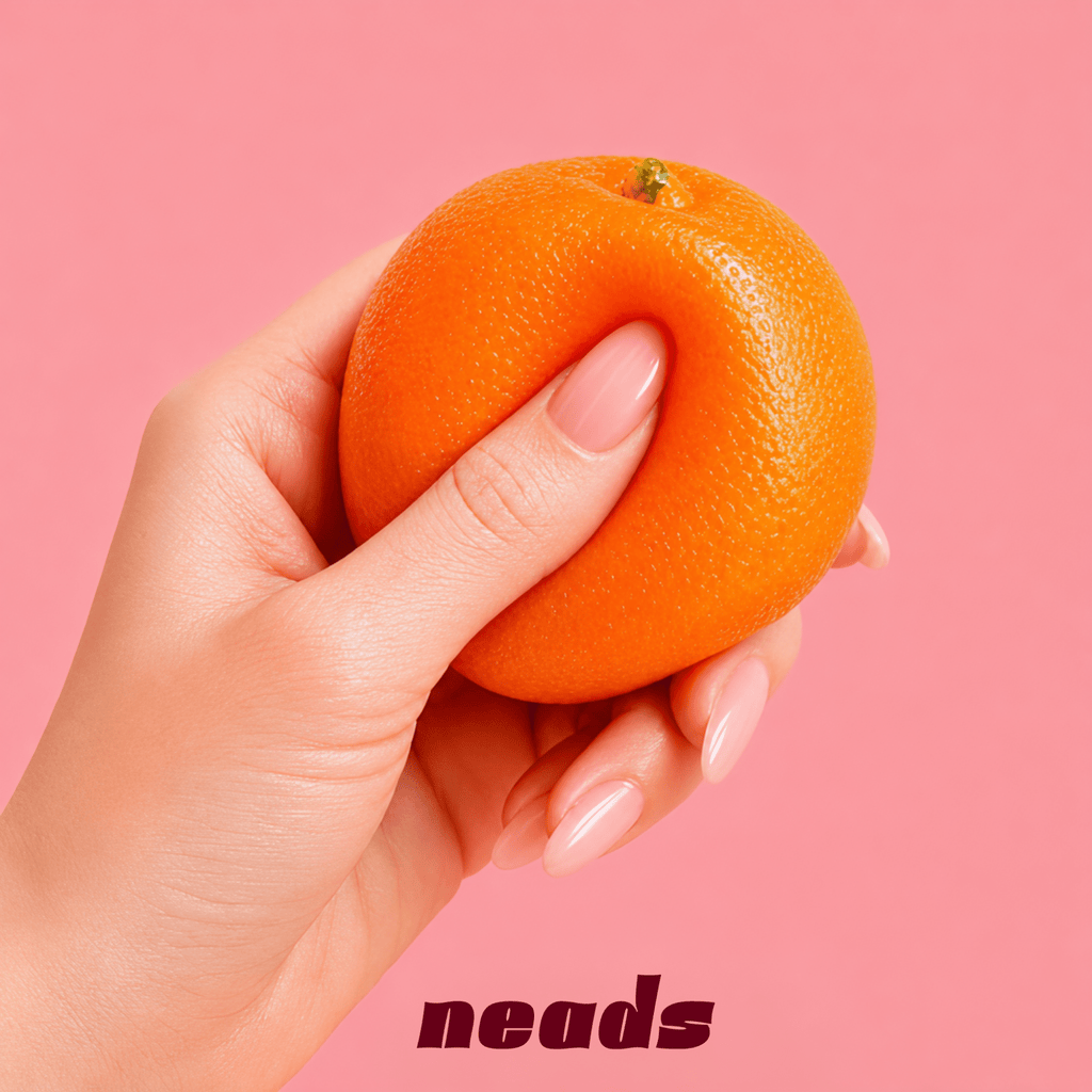 neads Textured Orange Squishy | Crunchy Clay & Block ASMR Handcrafted Sensory Toy - neads studio
