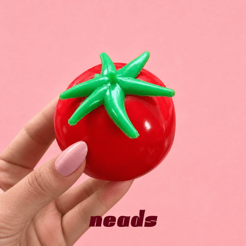 neads Tomato Squishy Duo Set (Crunchy & Fluid Stretch) Handcrafted Sensory Toy - neads studio
