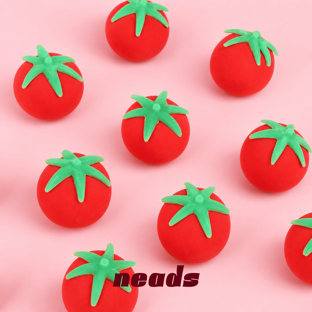neads Tomato Squishy Duo Set (Crunchy & Fluid Stretch) Handcrafted Sensory Toy - neads studio