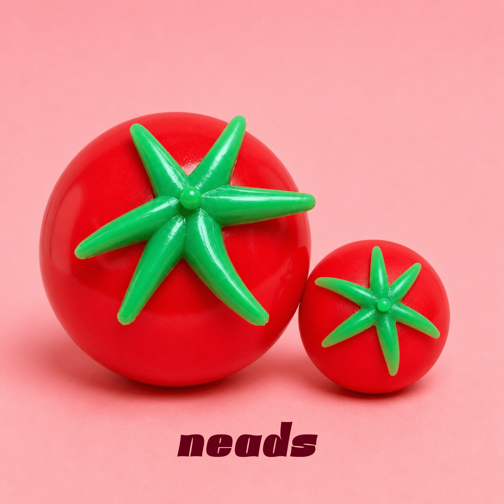 neads Tomato Squishy Duo Set (Crunchy & Fluid Stretch) Handcrafted Sensory Toy - neads studio