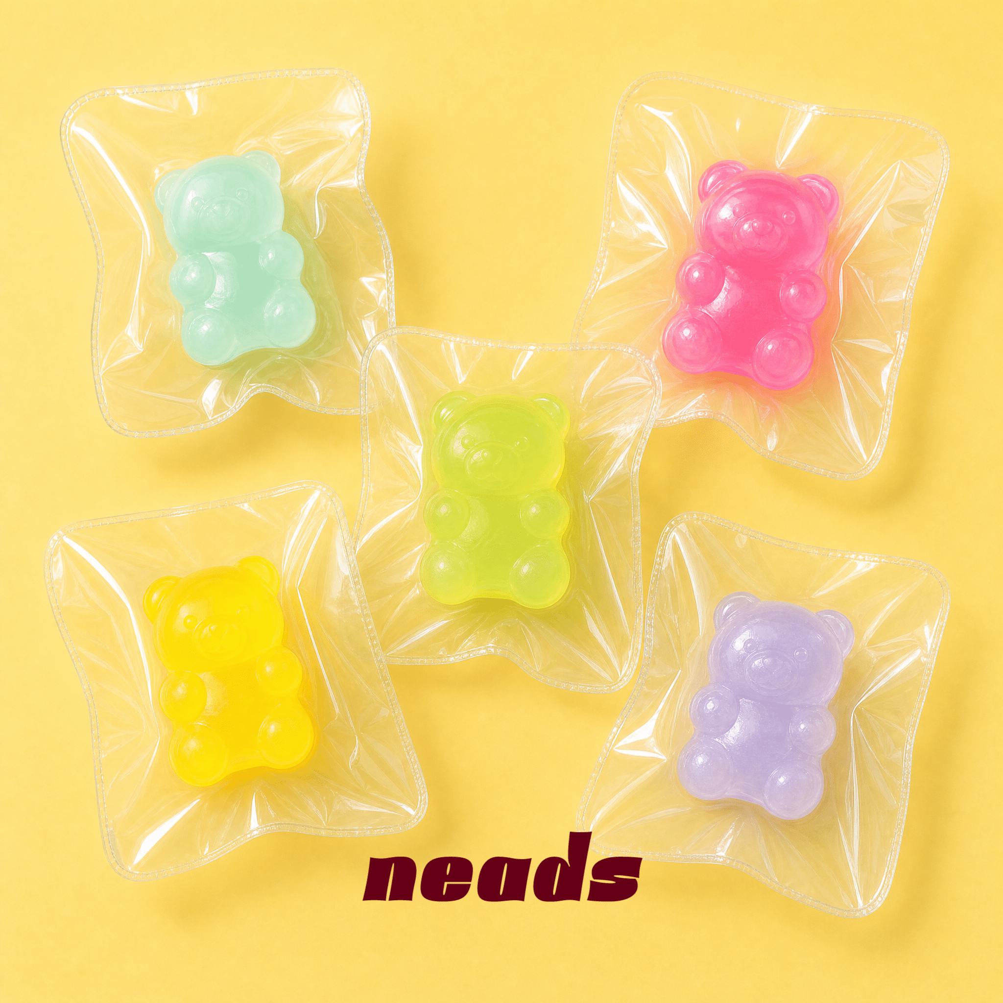 Nostalgic Gummy Bear Translucent Jelly Silicone Squishy｜neads Handcrafted Sensory Toy - neads studio
