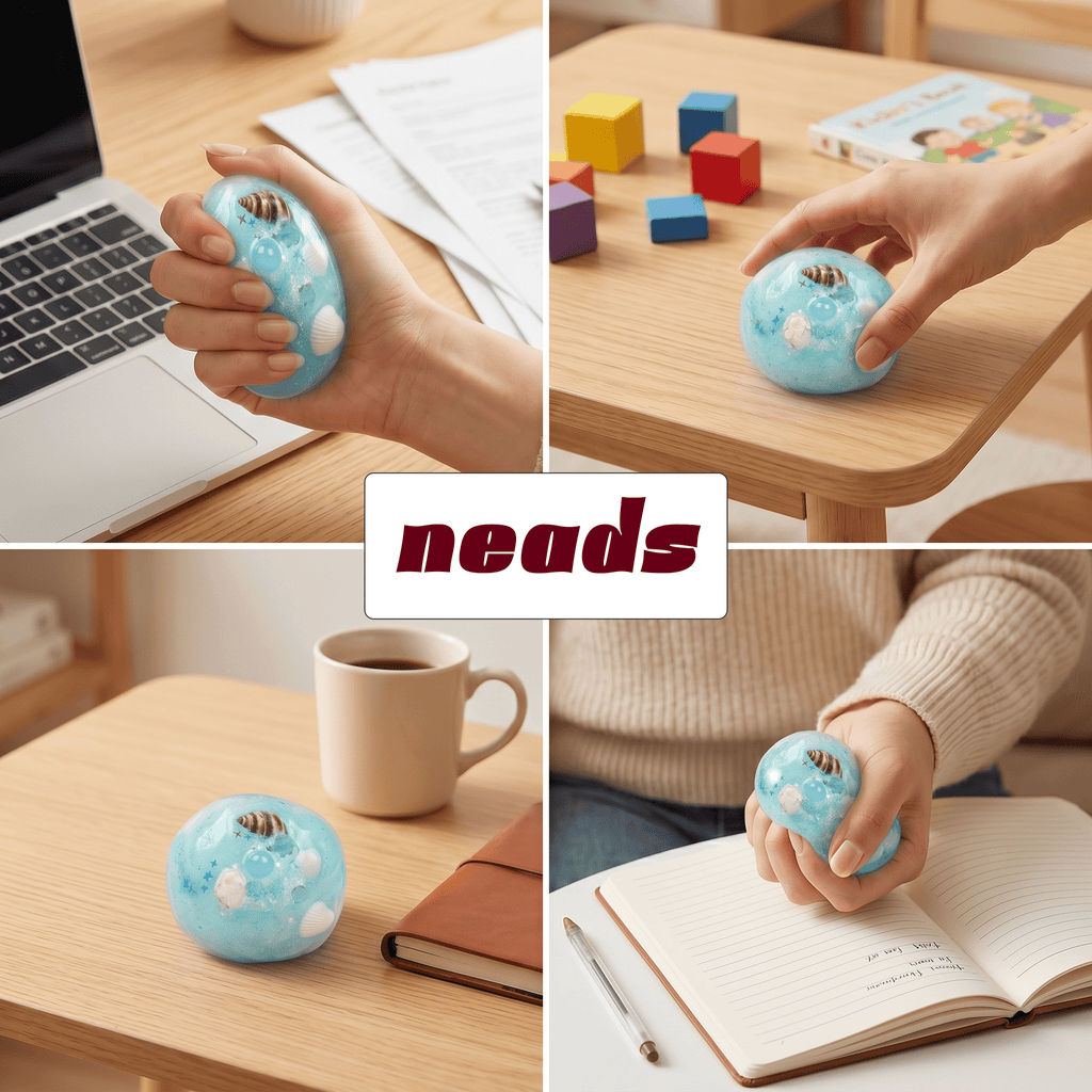 Ocean Shell Wax Crackle Special Edition Destructible Squishy｜neads Handcrafted Sensory Toy - neads studio