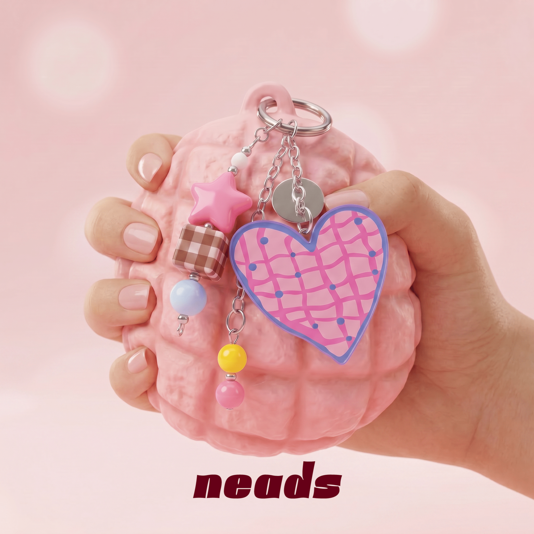 Pineapple Bun Crunch Sensory Squishy & Bag Charm｜ neads Handcrafted Sensory Toy - neads studio