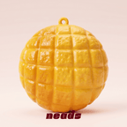 Pineapple Bun Crunch Sensory Squishy & Bag Charm｜ neads Handcrafted Sensory Toy - neads studio