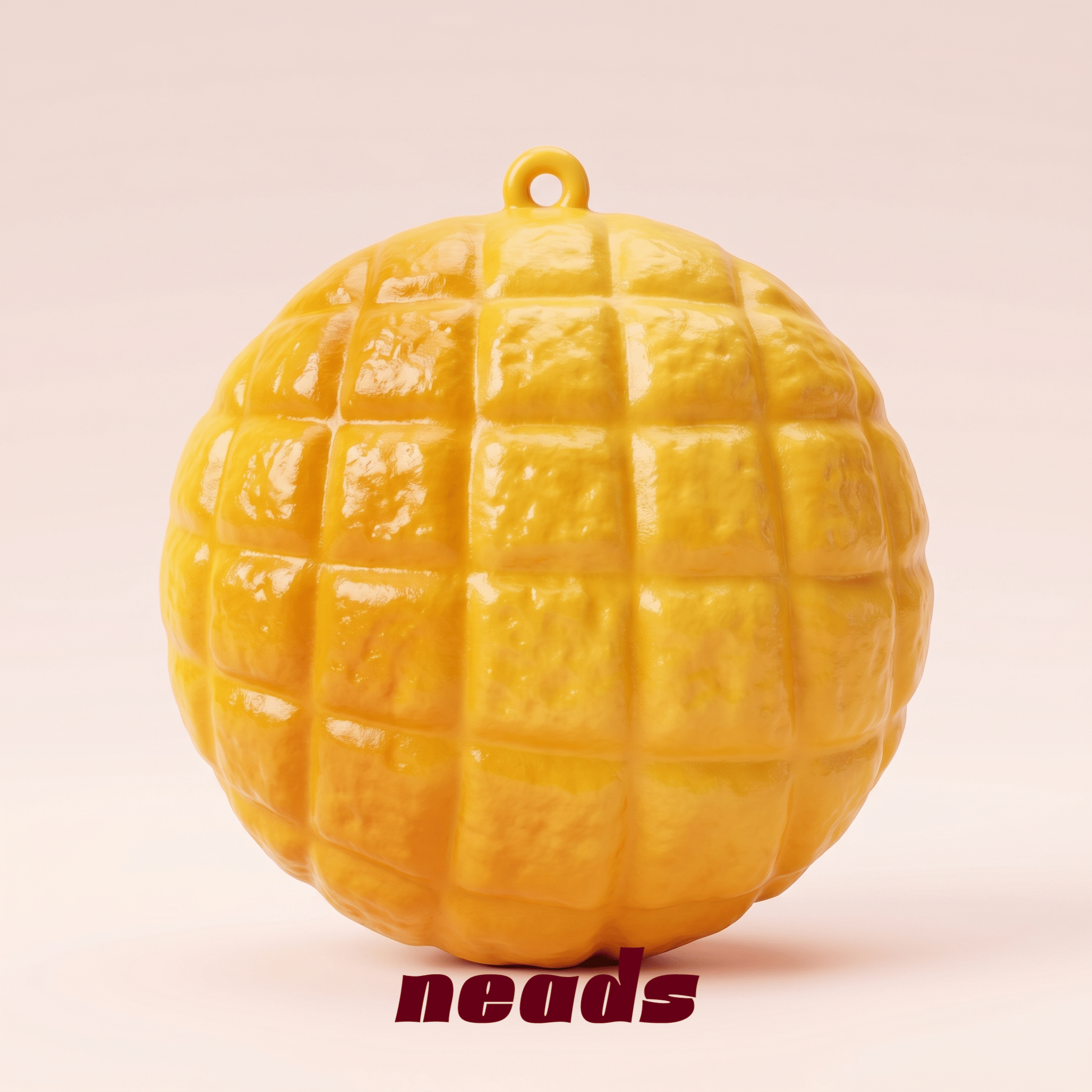 Pineapple Bun Crunch Sensory Squishy & Bag Charm｜ neads Handcrafted Sensory Toy - neads studio
