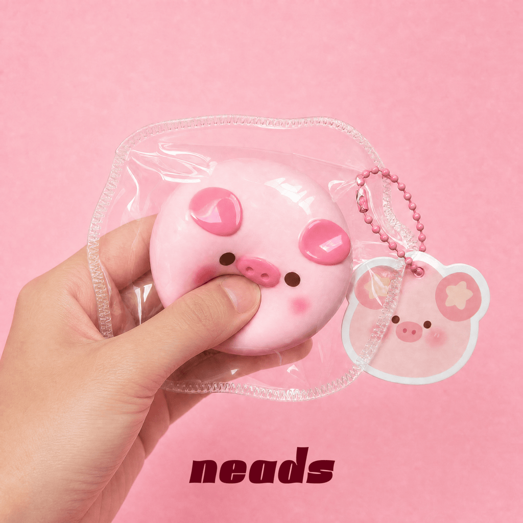 Pink Piglet Milk Tablet Slow-Rising Silicone Squishy｜neads Handcrafted Sensory Toy - neads studio