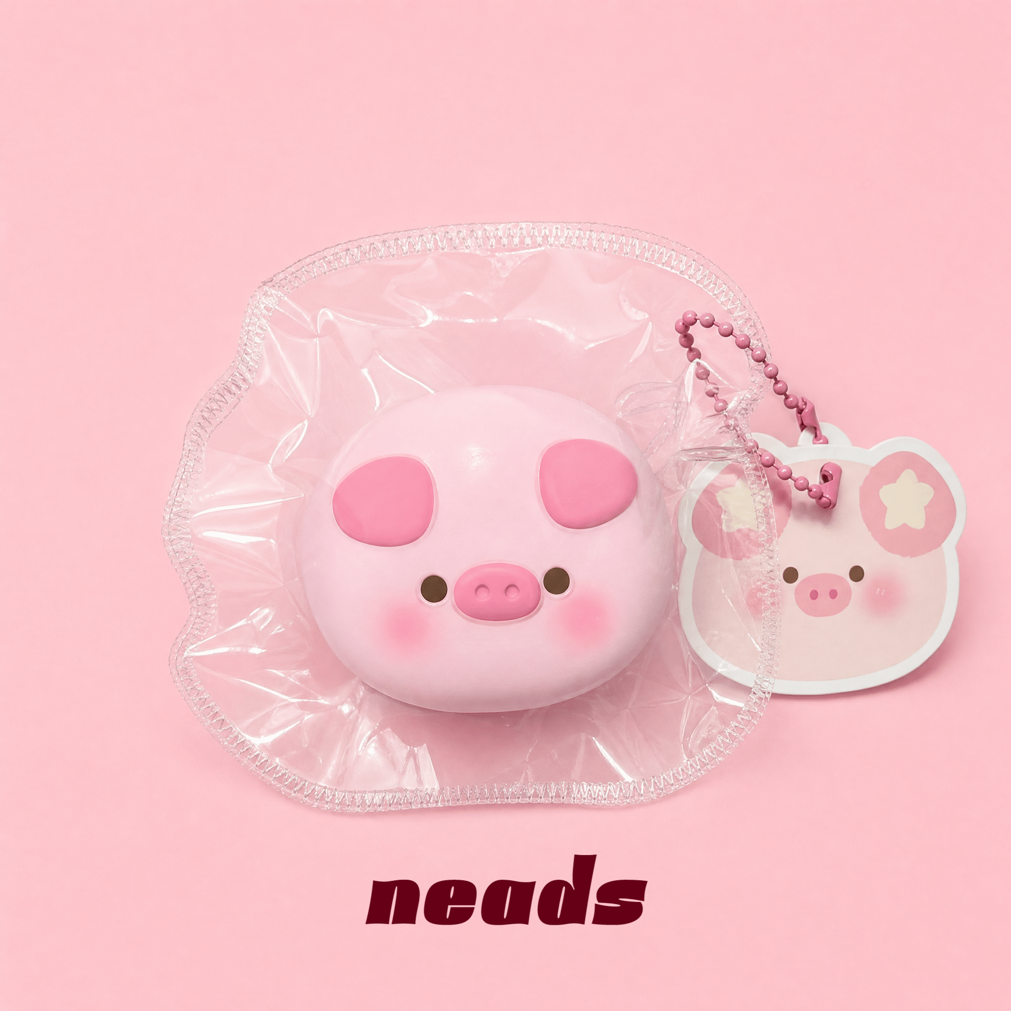 Pink Piglet Milk Tablet Slow-Rising Silicone Squishy｜neads Handcrafted Sensory Toy - neads studio