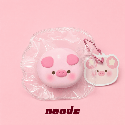 Pink Piglet Milk Tablet Slow-Rising Silicone Squishy｜neads Handcrafted Sensory Toy - neads studio