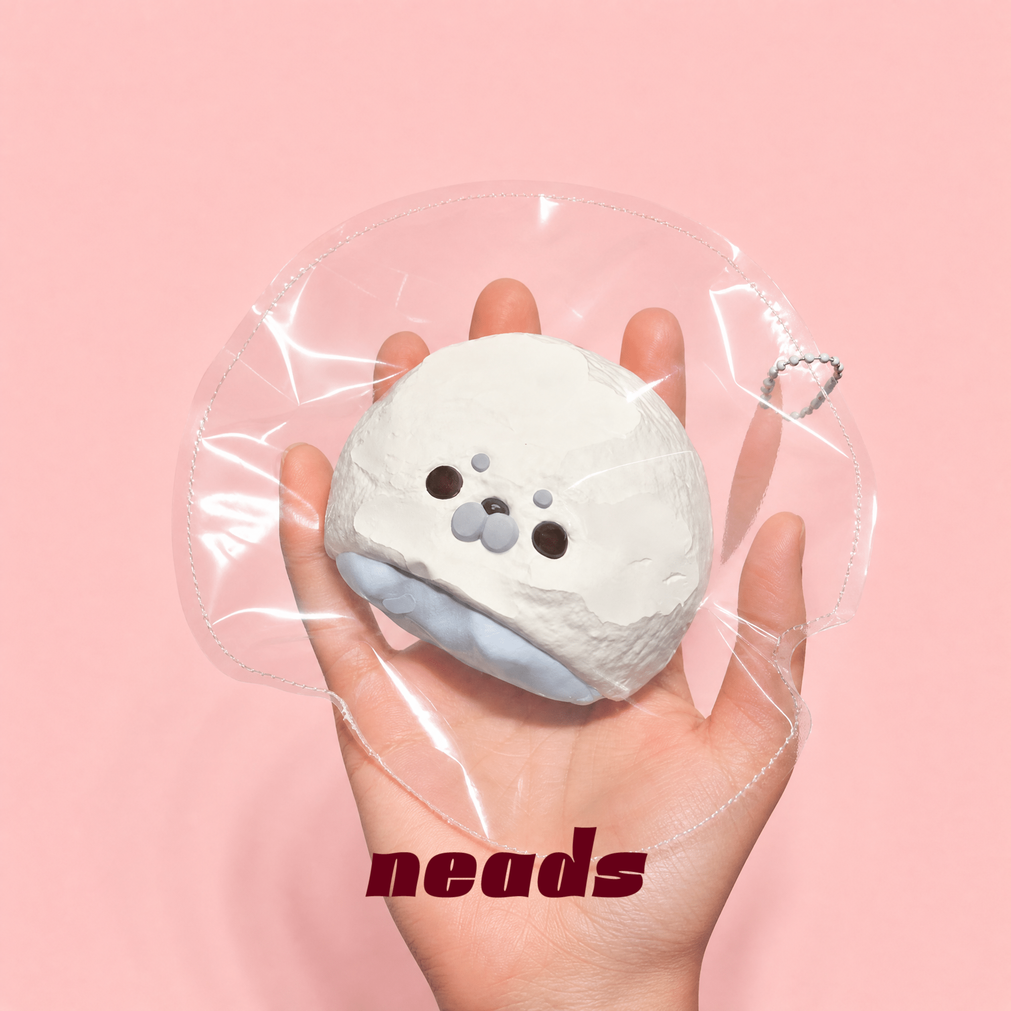 Seal Daifuku Blue-Core Silicone Squishy｜neads Handcrafted Sensory Toy - neads studio
