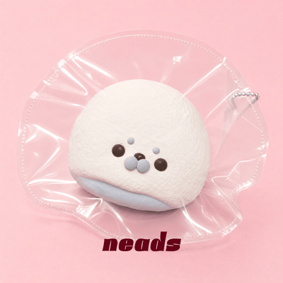 Seal Daifuku Blue-Core Silicone Squishy｜neads Handcrafted Sensory Toy - neads studio