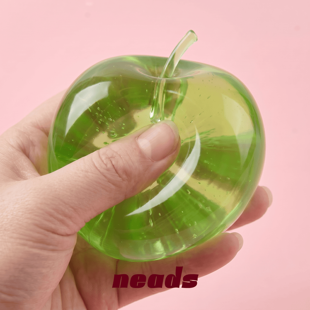 Surreal Maltose Apple Clear Blue & Green Aesthetic Toy | neads Handcrafted Sensory Toy - neads studio