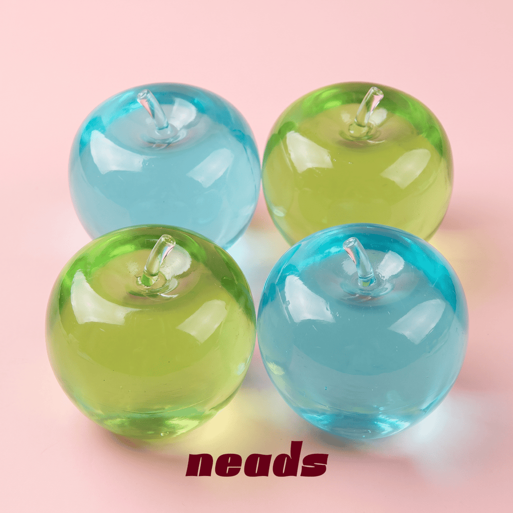 Surreal Maltose Apple Clear Blue & Green Aesthetic Toy | neads Handcrafted Sensory Toy - neads studio