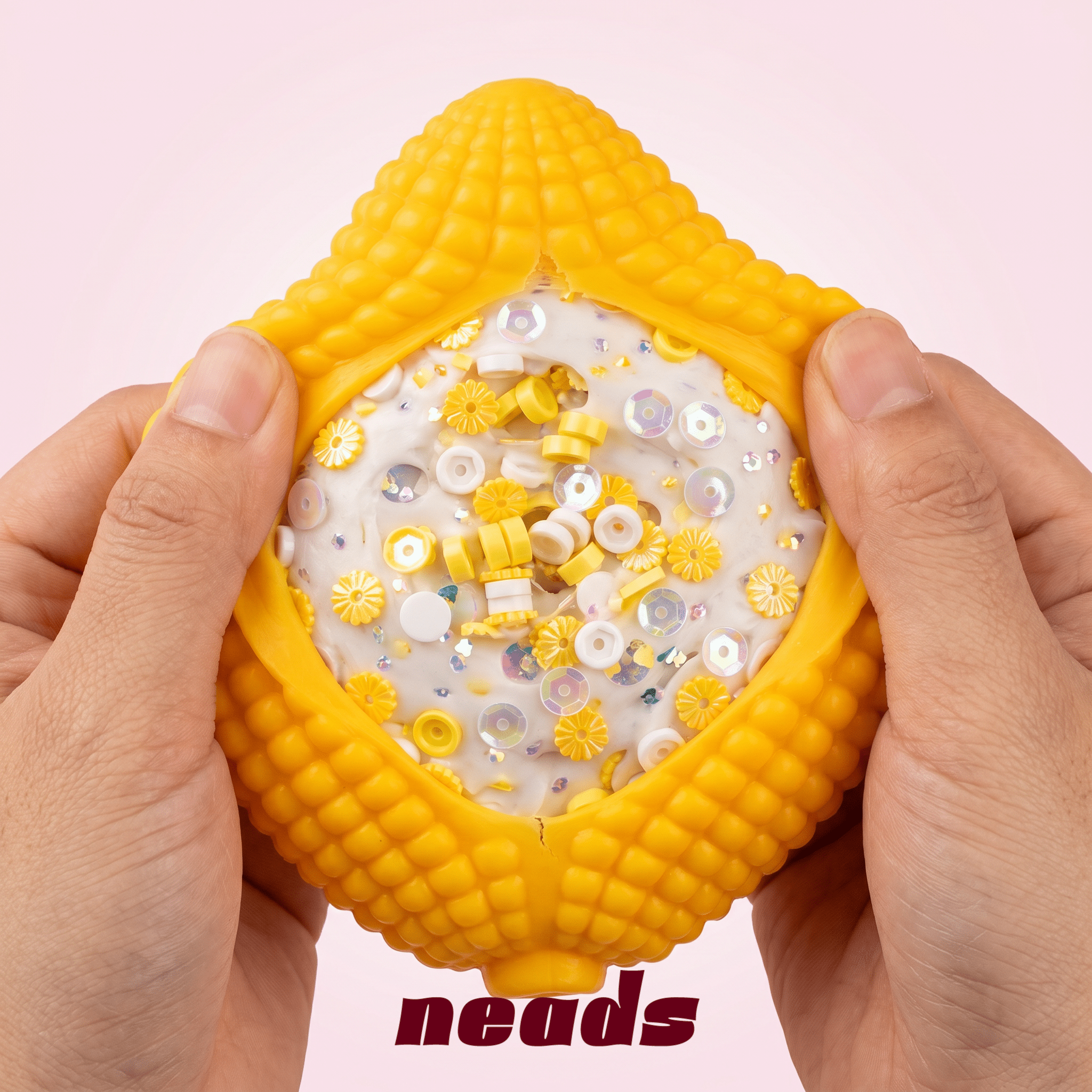 Sweet Corn Crunch Textured Sensory Squishy｜ neads Handcrafted Sensory Toy - neads studio