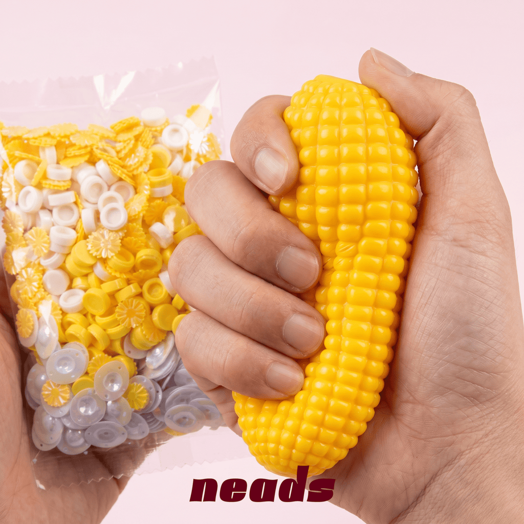 Sweet Corn Crunch Textured Sensory Squishy｜ neads Handcrafted Sensory Toy - neads studio