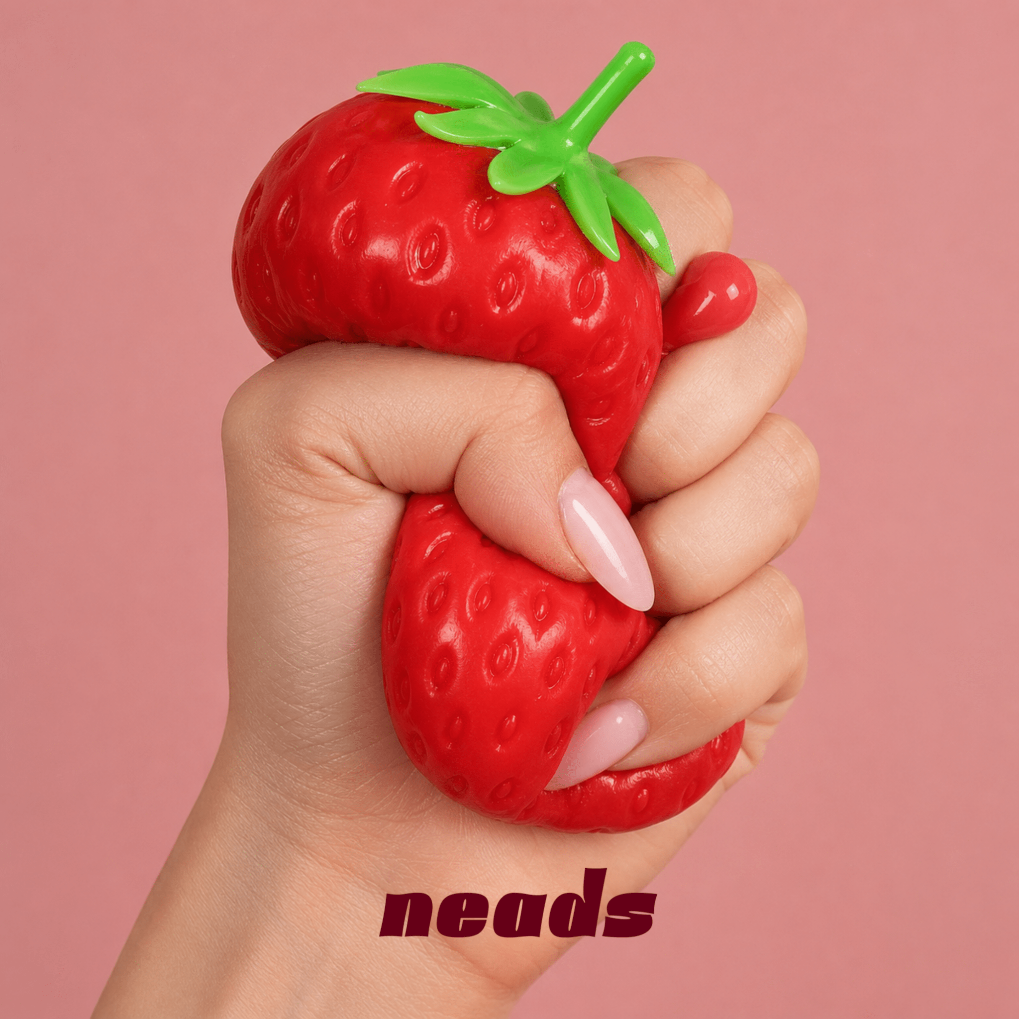 The Crunchy Strawberry Squishy | Hyper-Realistic ASMR Sensory Toy ｜neads Handcrafted Sensory Toy - neads studio