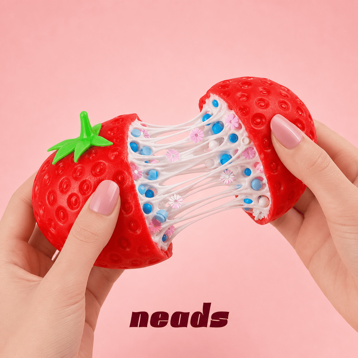 The Crunchy Strawberry Squishy | Hyper-Realistic ASMR Sensory Toy ｜neads Handcrafted Sensory Toy - neads studio