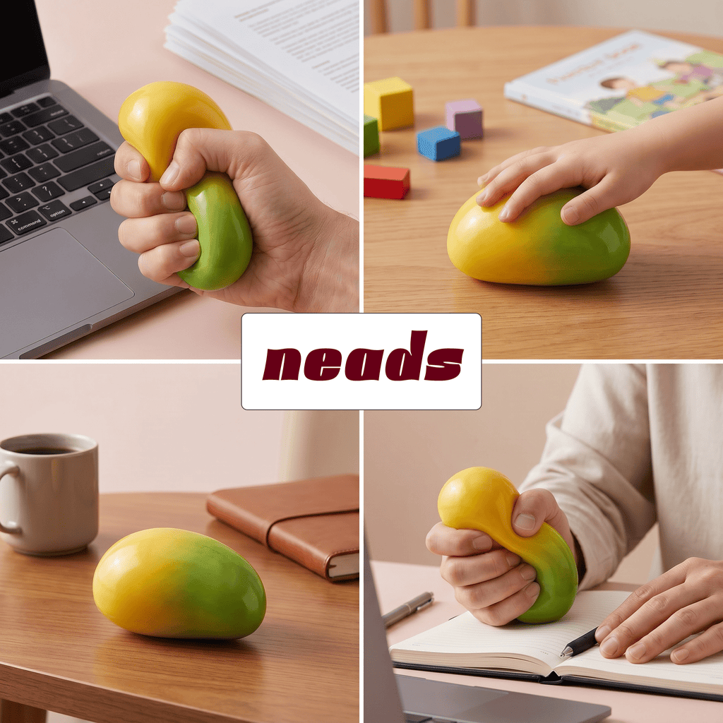 Thermo-Mango Crunch Color-Changing Sensory Squishy｜neads Handcrafted Sensory Toy - neads studio