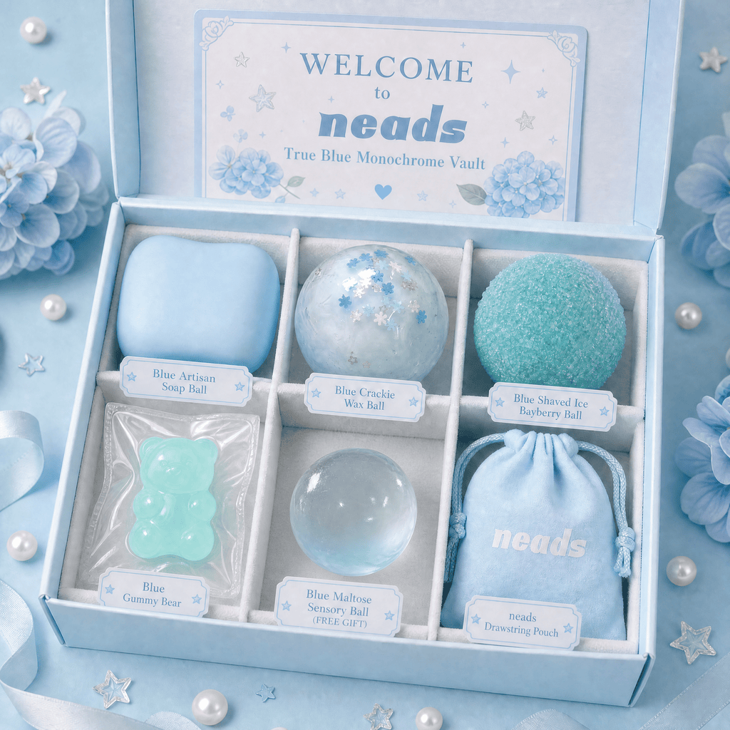 True Blue Monochrome Vault Aesthetic Blue Sensory Bundle｜neads Handcrafted Sensory Toy - neads studio