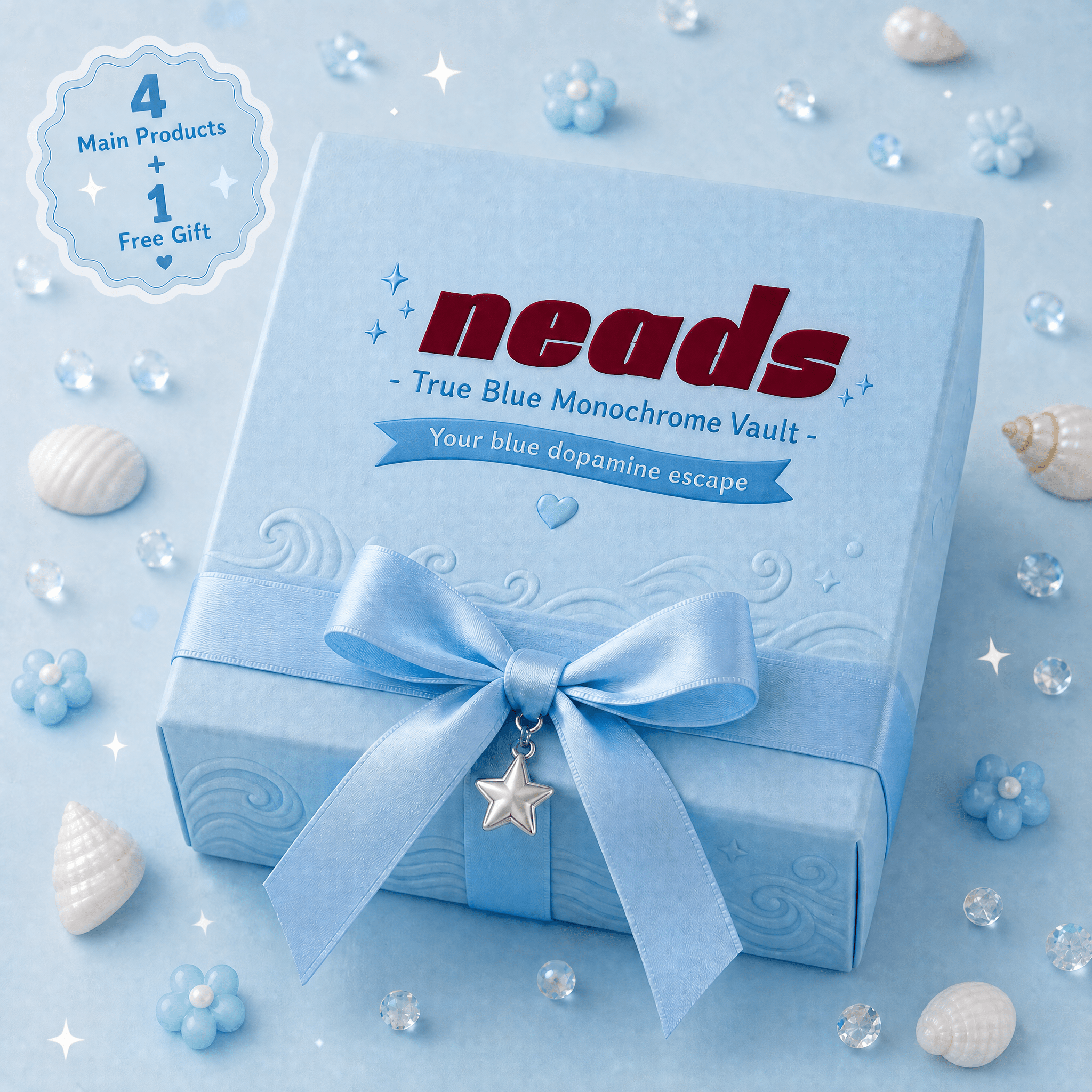 True Blue Monochrome Vault Aesthetic Blue Sensory Bundle｜neads Handcrafted Sensory Toy - neads studio