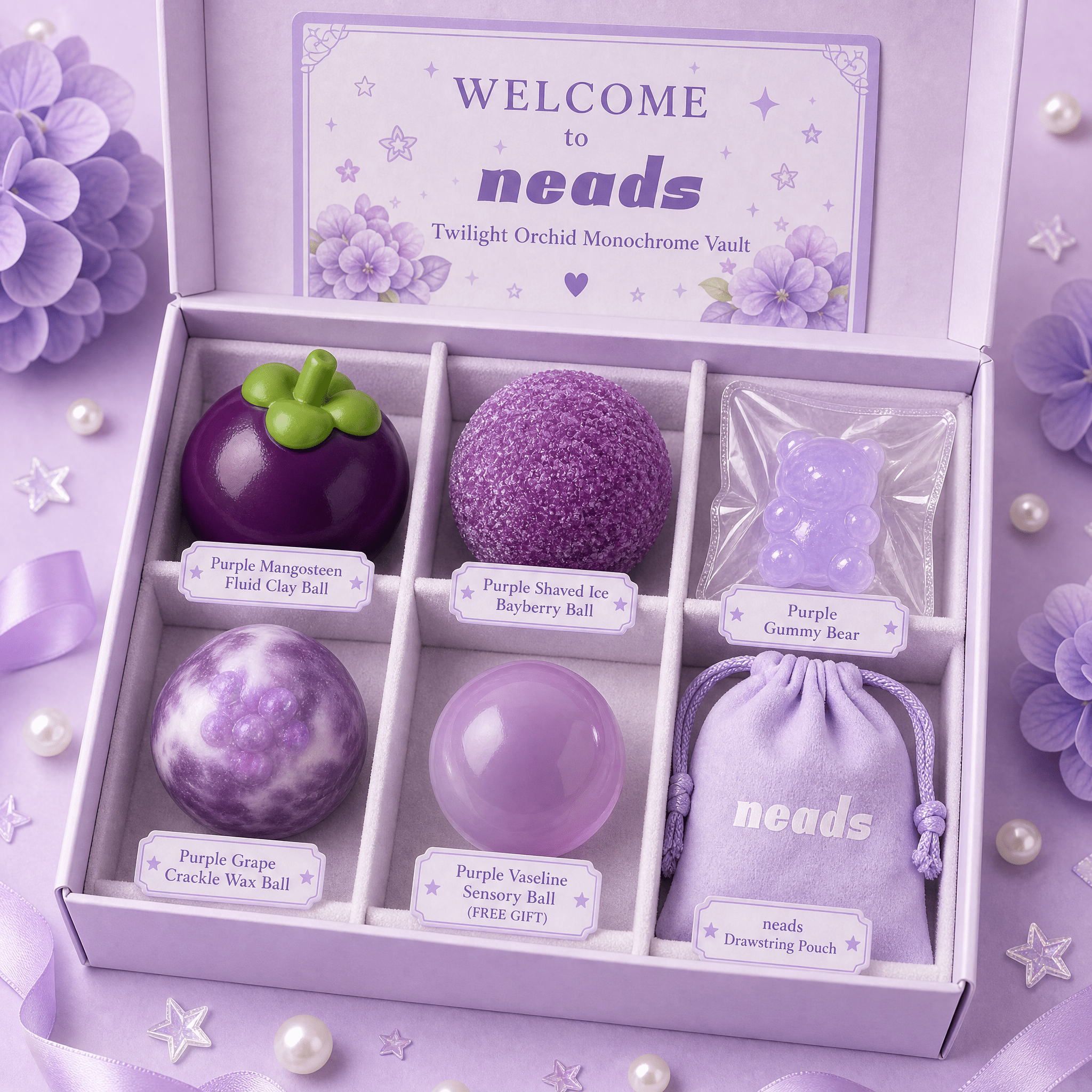 Twilight Orchid Monochrome Vault Aesthetic Purple Sensory Bundle ｜neads Handcrafted Sensory Toy - neads studio