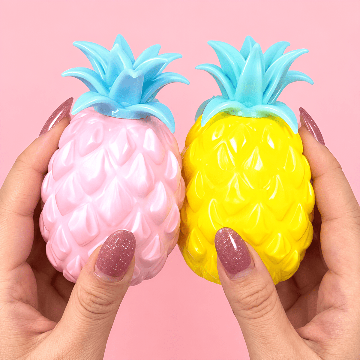 Two-Tone Pineapple Soft Crunch Squishy – ASMR Toy Handcrafted Sensory Toy - neads studio