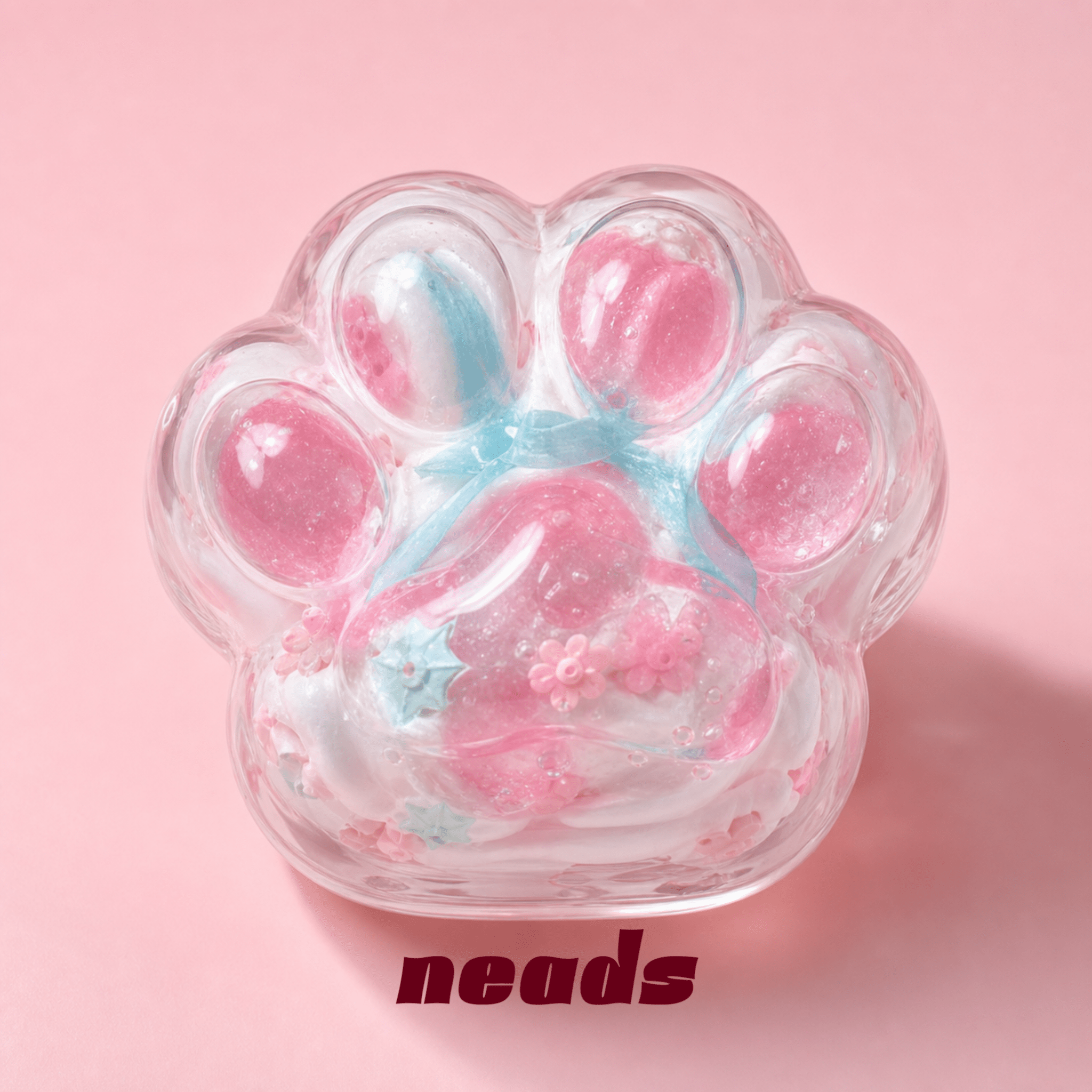Viral Bubblegum Block Cat Paw – Must-Have Tactile Squishy Handcrafted Sensory Toy - neads studio