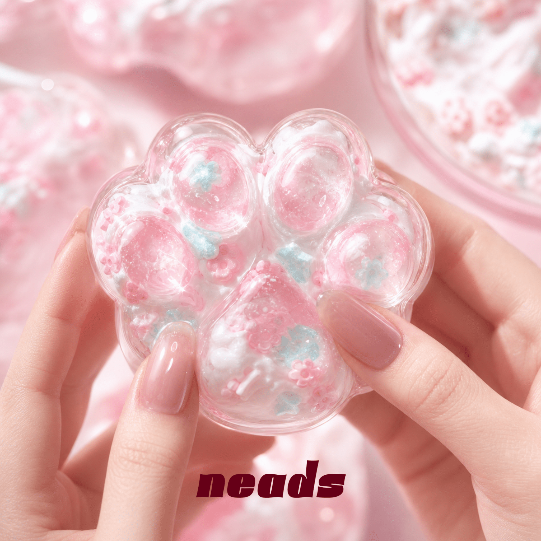 Viral Bubblegum Block Cat Paw – Must-Have Tactile Squishy Handcrafted Sensory Toy - neads studio