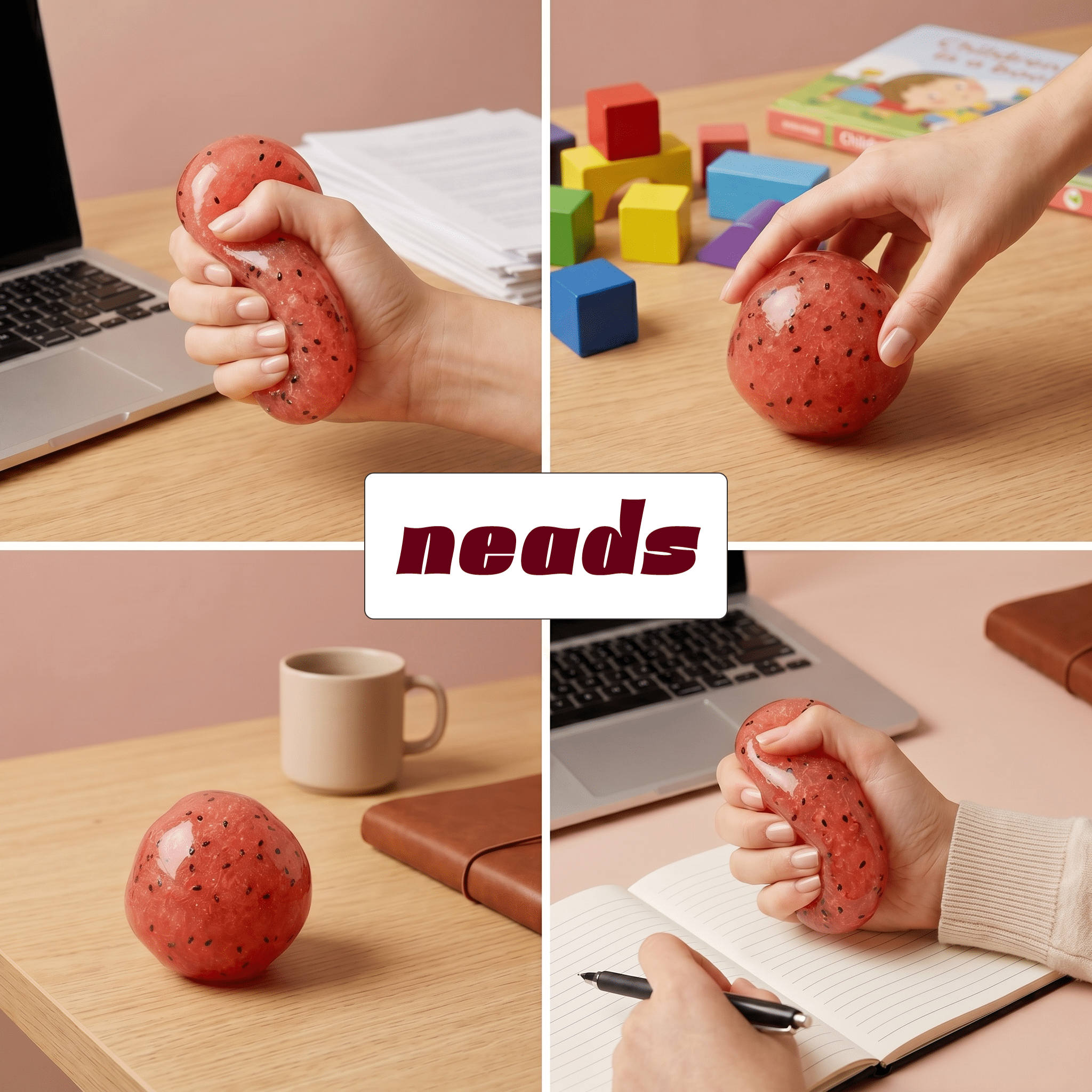 Watermelon Slushie Moldable Icee Sensory Squishy｜neads Handcrafted Sensory Toy - neads studio
