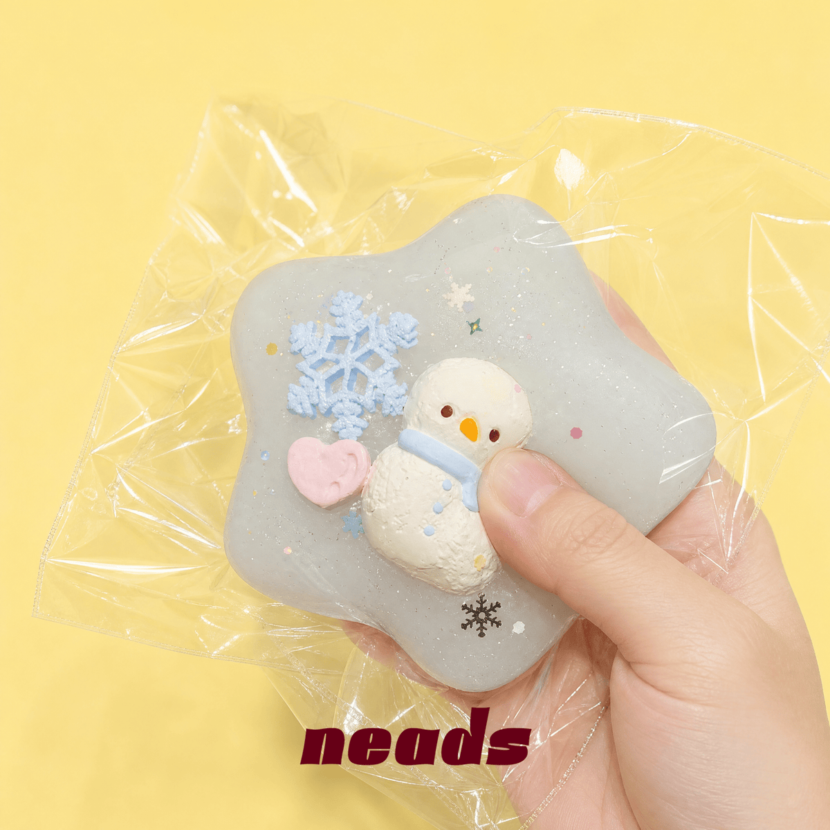 Winter Star Ultra-Soft Snowman Squishy｜neads Handcrafted Sensory Toy - neads studio