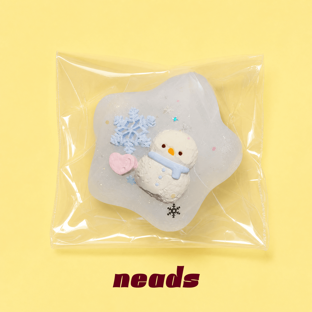 Winter Star Ultra-Soft Snowman Squishy｜neads Handcrafted Sensory Toy - neads studio