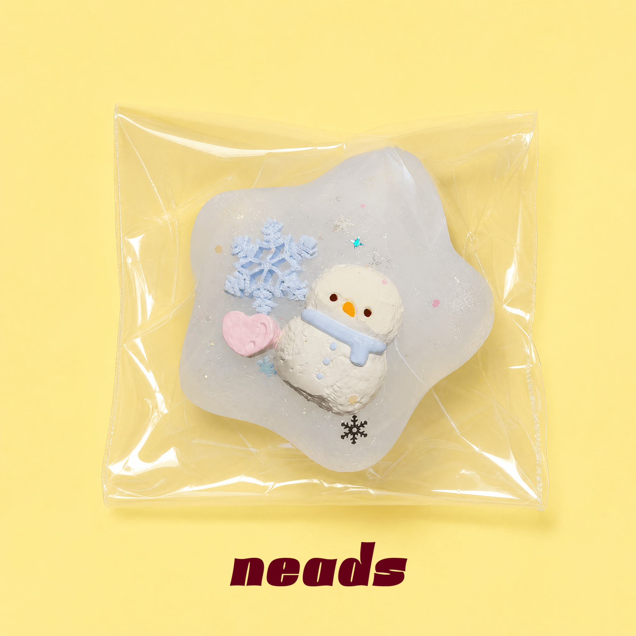 Winter Star Ultra-Soft Snowman Squishy｜neads Handcrafted Sensory Toy - neads studio