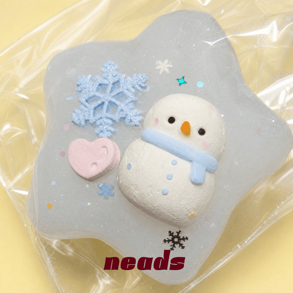Winter Star Ultra-Soft Snowman Squishy｜neads Handcrafted Sensory Toy - neads studio
