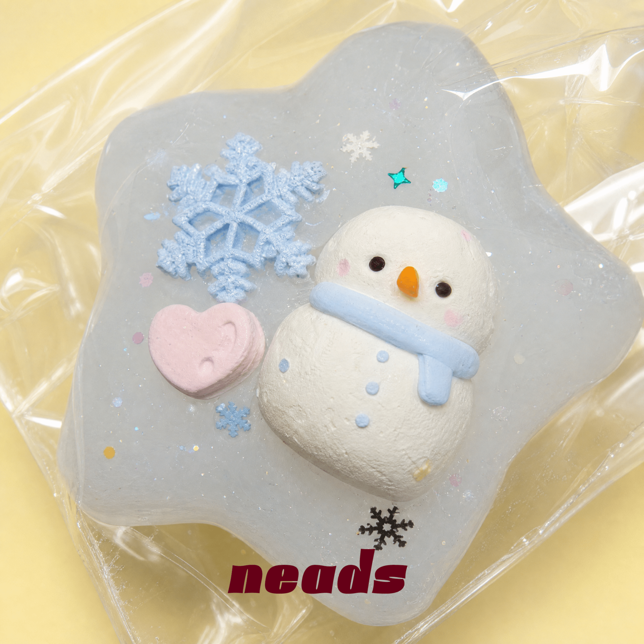 Winter Star Ultra-Soft Snowman Squishy｜neads Handcrafted Sensory Toy - neads studio